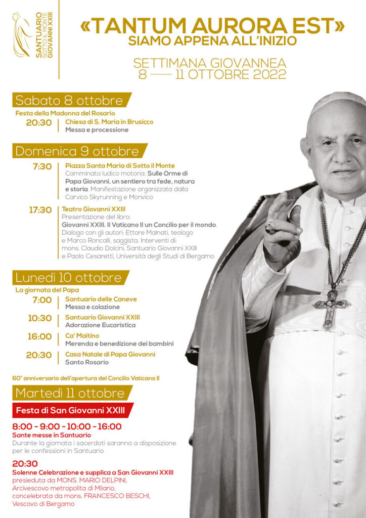«Tantum aurora est» Sessantesimo anniversario dell'apertura del Concilio Vaticano II 1 - Santuario Papa Giovanni XXIII