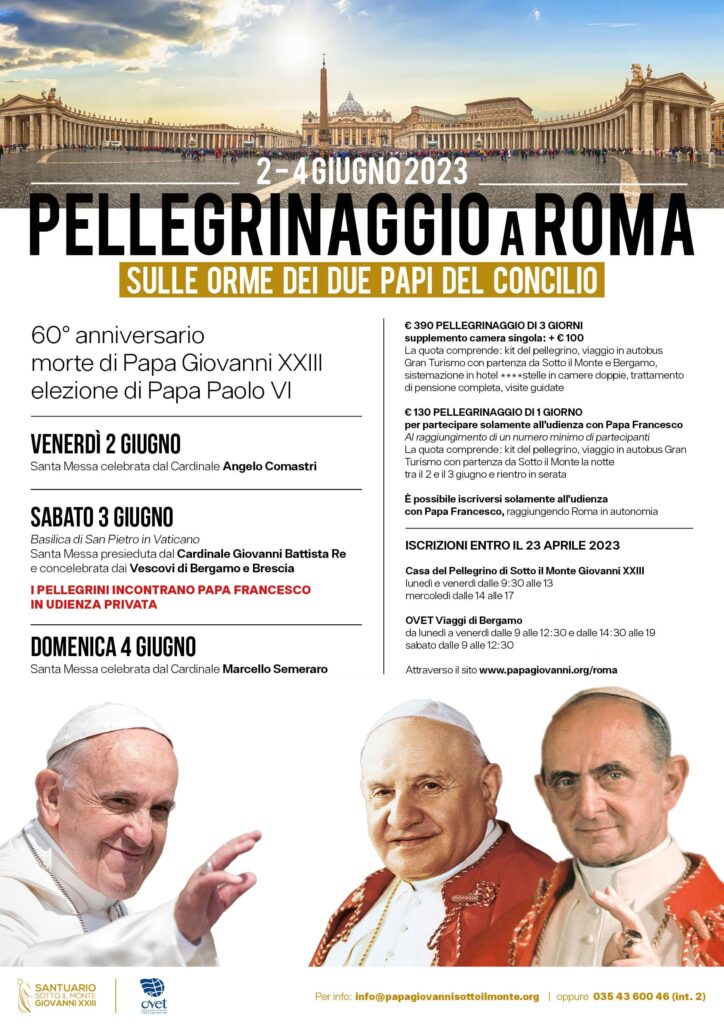 2-4 giugno 2023 Pellegrinaggio a Roma per incontrare Papa Francesco 1 - Santuario Papa Giovanni XXIII